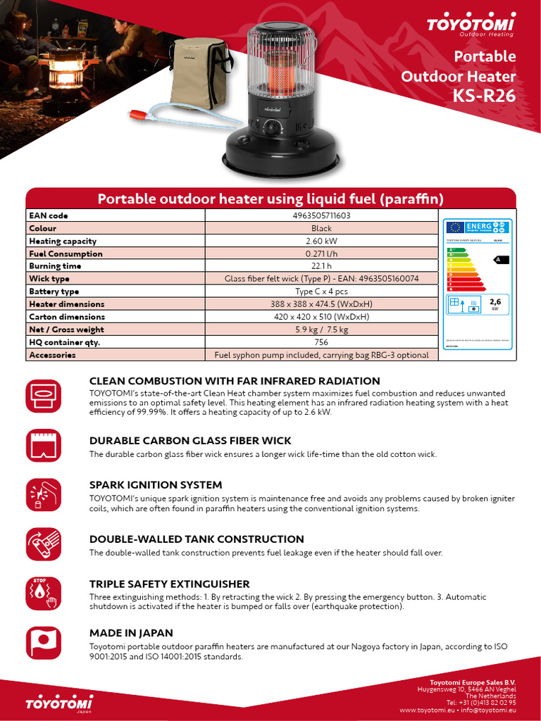 家電 TOYOTOMI KS-52A(W) Toyotomi L532 Laser 532 Direct Vent Oil Heater Wi-Fi Model