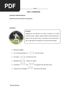 Unit 3-Teamwork Reading Comprehension