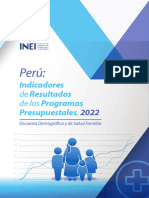 Indicadores de Resultados de Los Programas Presupuestales ENDES 2022