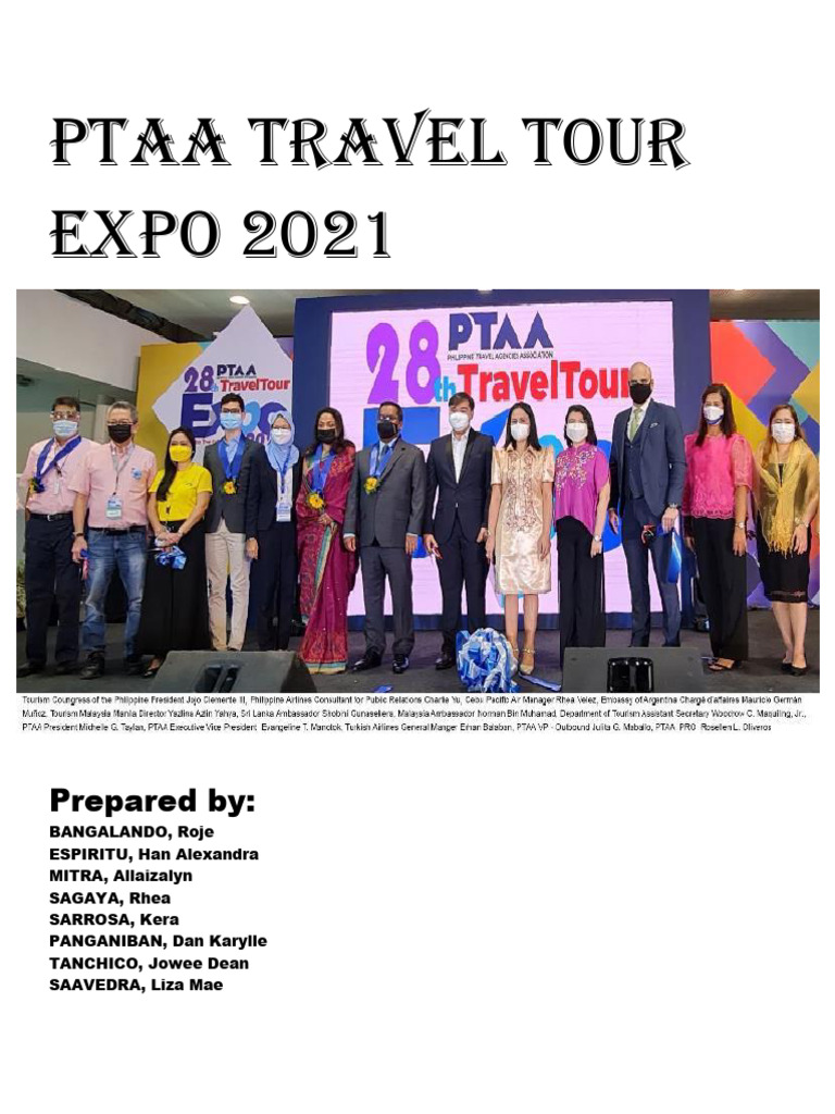 Ptaa Travel Tour Expo Reflection PDF Tourism Travel Agency