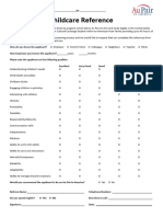 Childcare Reference - Paper