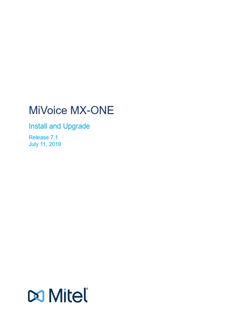MX ONE Install Upgrade | PDF