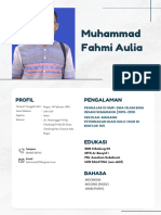 Muhammad Fahmi Aulia: Profil Pengalaman Profil