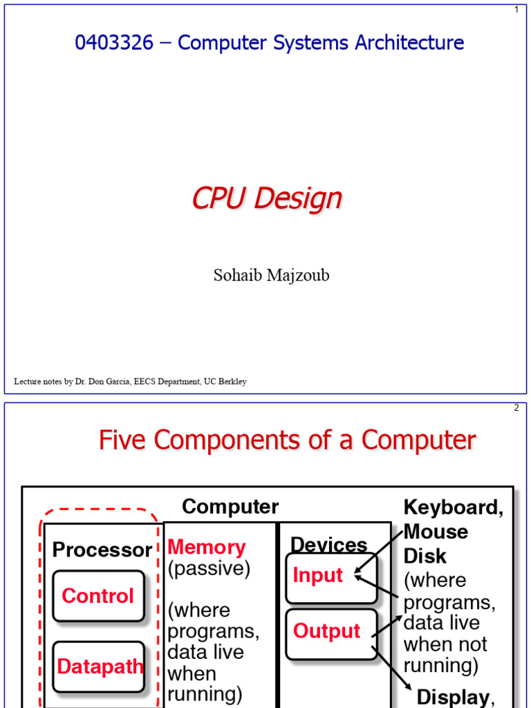 L07 CPU Design PDF