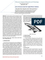 Design and Analysis of Scissor Jack For Light Motor Vehicle