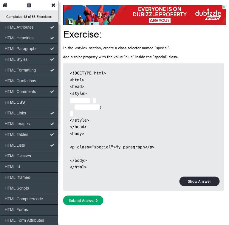 CSS Class Creation Exercise | PDF