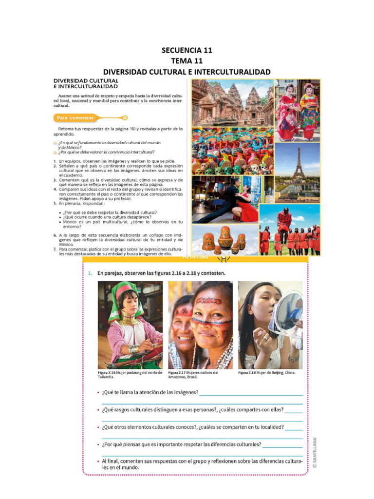 Actividades de Diversidad Cultural para Niños | PDF | México ...