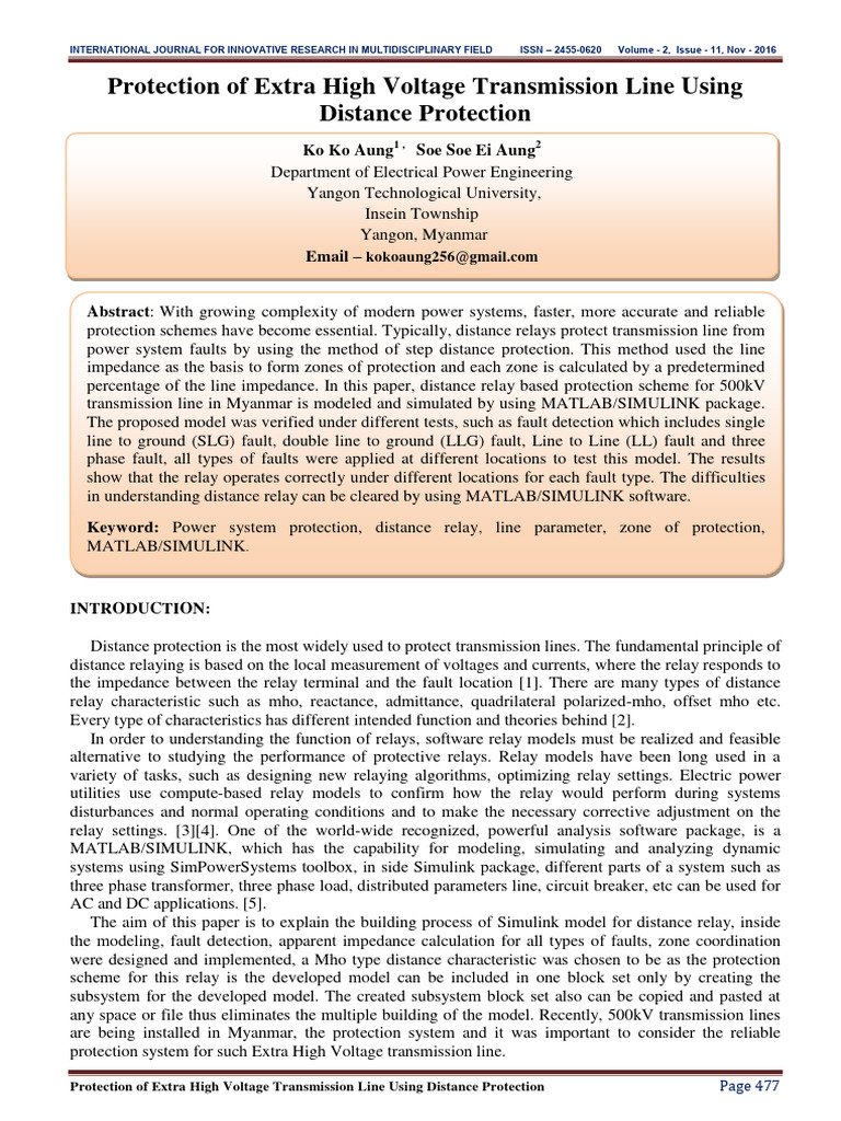 EHV Line Protection Using Distance Relay | PDF | Electrical Impedance ...