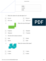 Area and Volume Worksheet