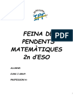 2 Eso Matemàtiques Feina Pendents 2324