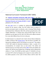 B. Ed. (Topic - National Curriculum Framework (NCF 2005)