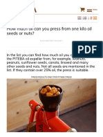 How Much Oil Can You Press From One Kilo Oil Seeds or Nuts - PITEBA