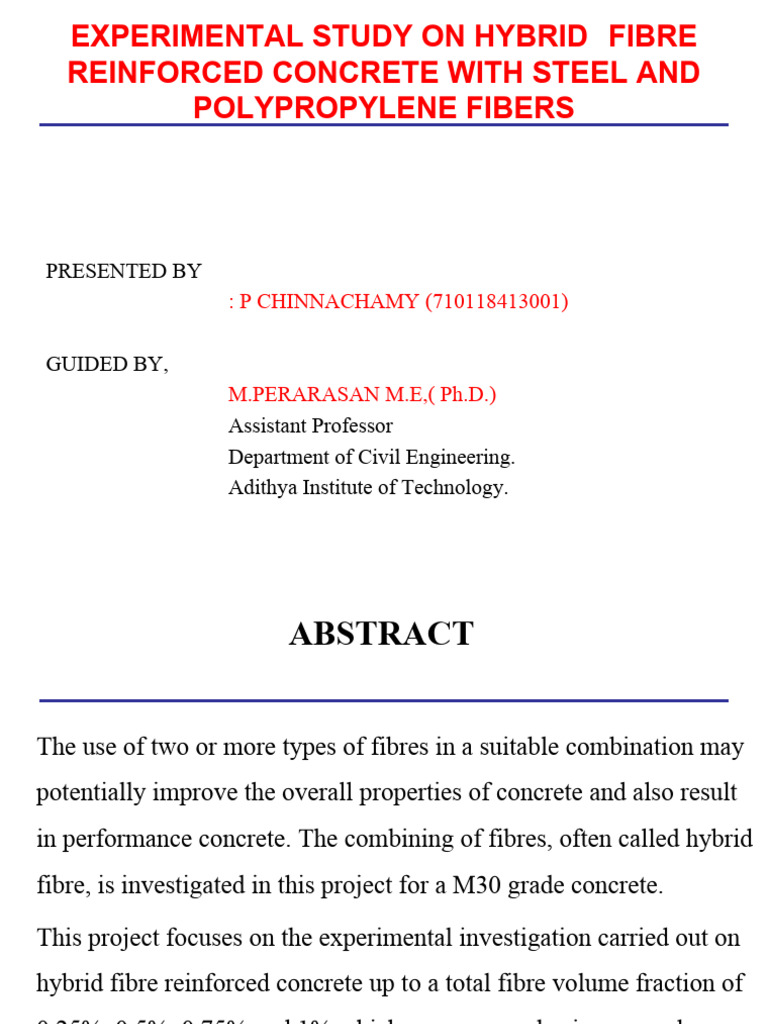 Fibre Reinforced Concrete | PDF | Reinforced Concrete | Concrete
