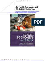Full Download Test Bank For Health Economics and Policy 7th Edition Henderson PDF Full Chapter