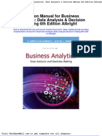 Full Download Solution Manual For Business Analytics Data Analysis Decision Making 6th Edition Albright PDF Full Chapter