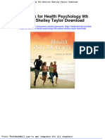 Full Download Test Bank For Health Psychology 9th Edition Shelley Taylor Download PDF Full Chapter