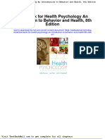 Full Download Test Bank For Health Psychology An Introduction To Behavior and Health 8th Edition PDF Full Chapter