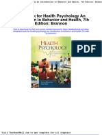 Full Download Test Bank For Health Psychology An Introduction To Behavior and Health 7th Edition Brannon PDF Full Chapter