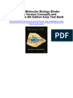 Instant Download Cell and Molecular Biology Binder Ready Version Concepts and Experiments 8th Edition Karp Test Bank PDF Full Chapter