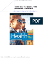 Full Download Test Bank For Health The Basics 13th Edition Rebecca J Donatelle PDF Full Chapter