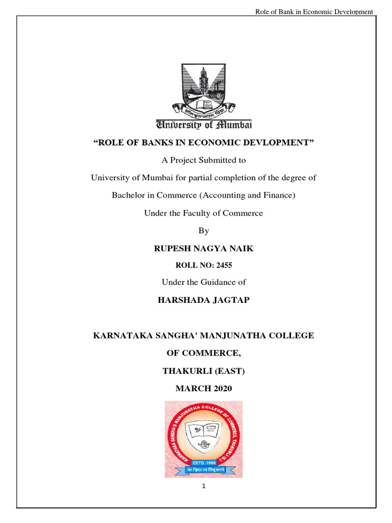 Role Of Banks In Economic Development Download Free Pdf Banks Money