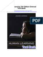 Instant download Human Learning 7th Edition Ormrod Test Bank pdf full chapter