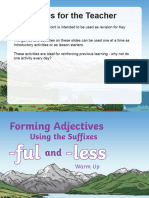Using Suffixes Ful and Less Warmup Powerpoint Ver 2