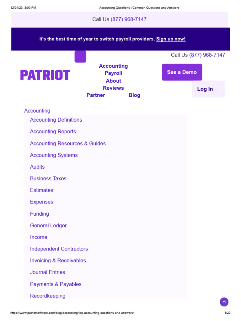 Common Accounting Questions Answered | PDF | Debits And Credits | Payroll