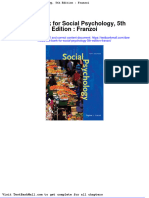 Full Download Test Bank For Social Psychology 5th Edition Franzoi PDF Full Chapter
