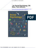 Full Download Test Bank For Social Psychology 5th Edition Tom Gilovich PDF Full Chapter