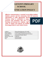 Castletown Primary School Communication Policy