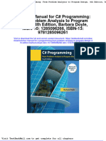 Solution Manual For C# Programming: From Problem Analysis To Program Design, 4th Edition, Barbara Doyle, ISBN-10: 1285096266, ISBN-13: 9781285096261