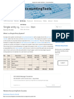 Single Entry System Definition - AccountingTools