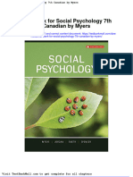 Full Download Test Bank For Social Psychology 7th Canadian by Myers PDF Full Chapter
