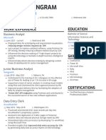 It Business Analyst Resume Example
