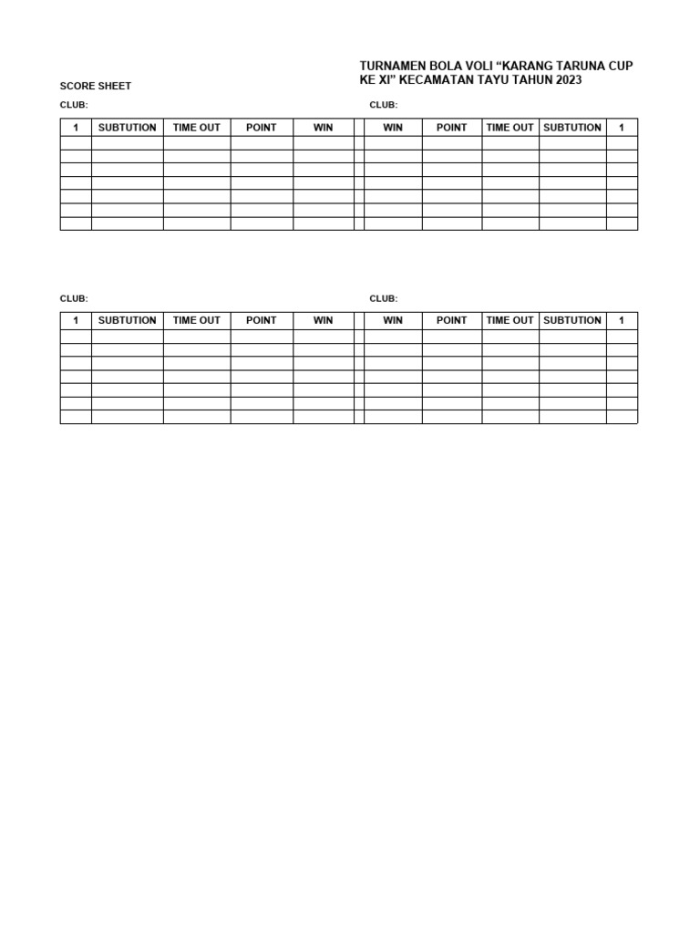 Score Sheet PDF