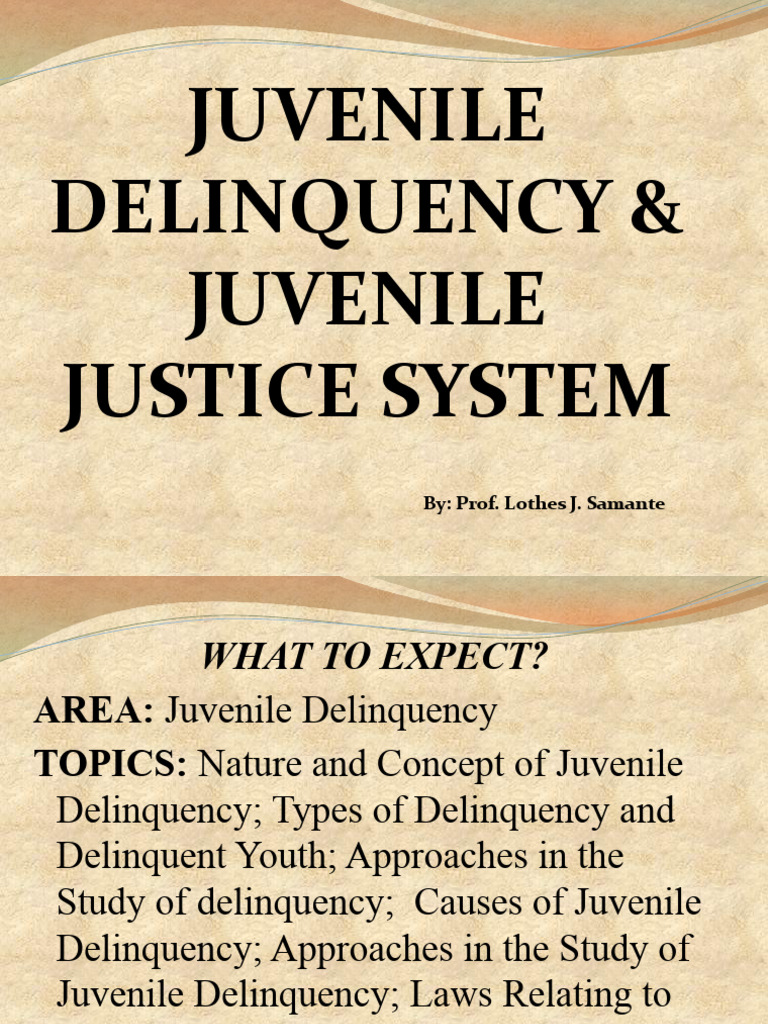 Understanding Juvenile Delinquency | PDF | Juvenile Delinquency ...