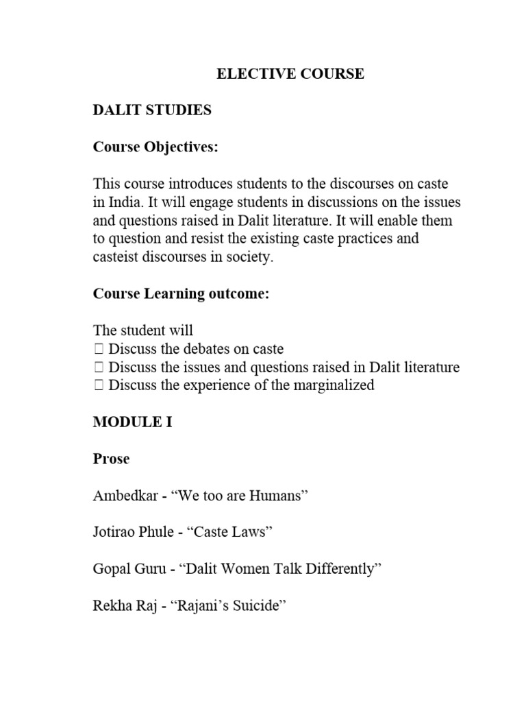 Dalit Studies 1 Pdf Dalit Social Groups Of India
