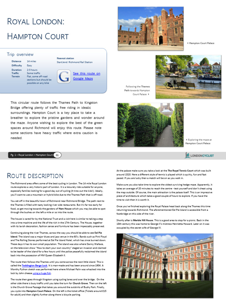 01 Royal London - Hampton Court | PDF | London | River Thames
