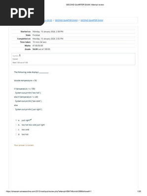 Java Programming Exam Review | PDF | Programming | Constructor
