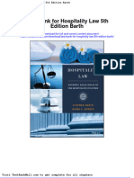 Full Download Test Bank For Hospitality Law 5th Edition Barth PDF Full Chapter