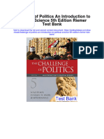 Instant Download Challenge of Politics An Introduction To Political Science 5th Edition Riemer Test Bank PDF Full Chapter
