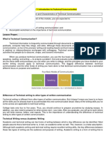 Advanced Technical Communication Module (Weks 1 and 2)