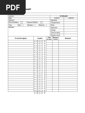Flow Process Chart -Blank Sheet