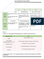 Prepositions of Time and Place