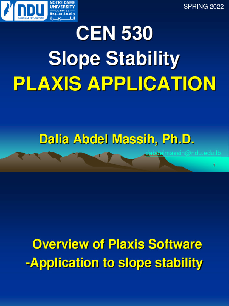 PLAXIS for Slope Stability Analysis | PDF | Technology & Engineering