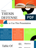 Multicolored Basic Minimalistic Colorblock Modern Thesis Defense Presentation