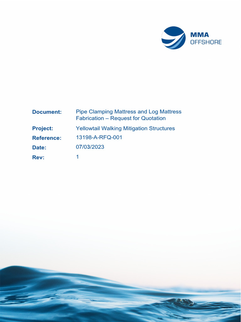 A RFQ 001 1 Yellowtail Walking Mitigation Structures | PDF | Concrete ...