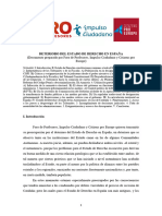 Informe Deterioro Del Estado de Derecho en España