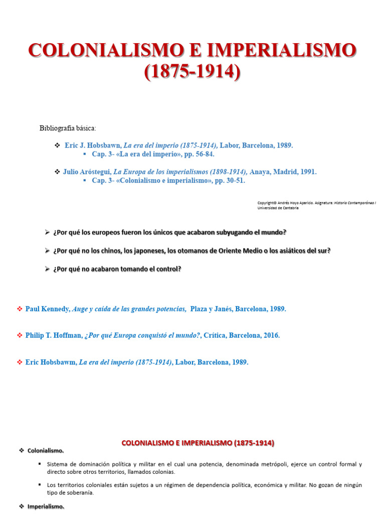 Colonialismo e Imperialismo (Síntesis para Los Alumnos) PDF | PDF ...